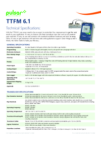 Thumbnail of document Data Sheet - TTFM 6.1 Transit Time Flowmeter